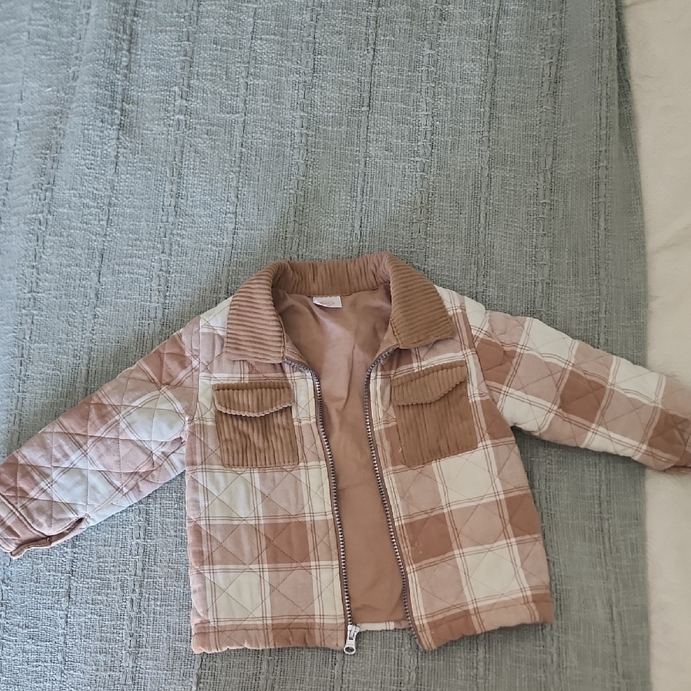 Wonder Nation Brown and Cream Puffer Jacket